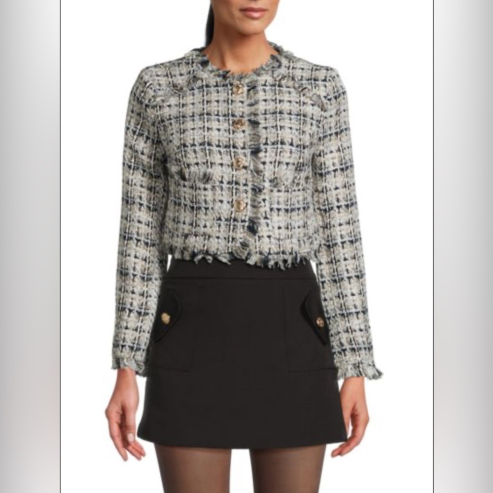 Walter Baker Irene Tweed Crop Jacket